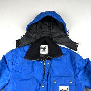 Vtg Hooded Raven Snowmobile Apparel Ski Snowboard Suit Blue Mens Medium Winter